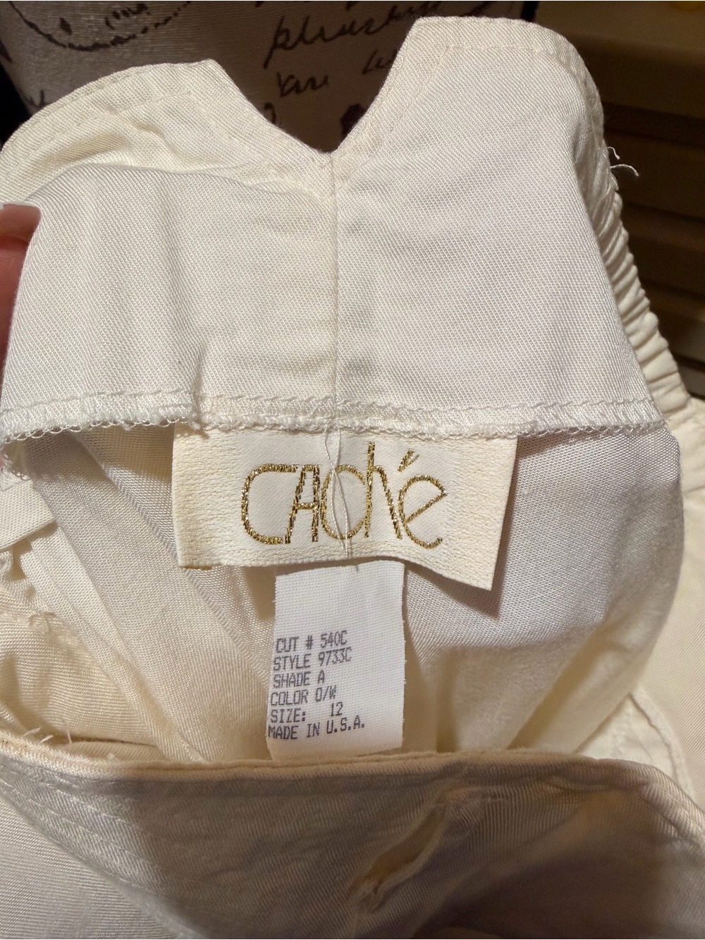 VTG 2Pc Pearl & Gold Embellished Pant Set from Cache’s Gold Label Era - Picture 8 of 8